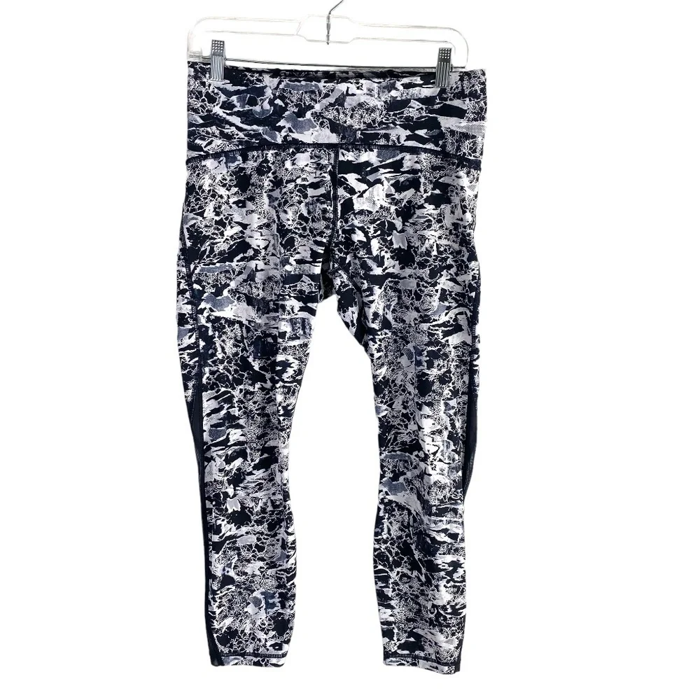 Lululemon Train Times 7/8 Pant Interlaced Starlight Black / Black SZ 10